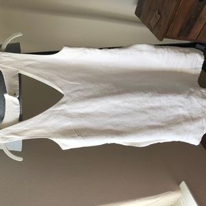 J Crew White Linen Shift Dress
